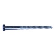 MIDWEST FASTENER Lag Screw, 3/8 in, 5-1/2 in, Steel, Zinc Plated Hex Hex Drive, 50 PK 01322